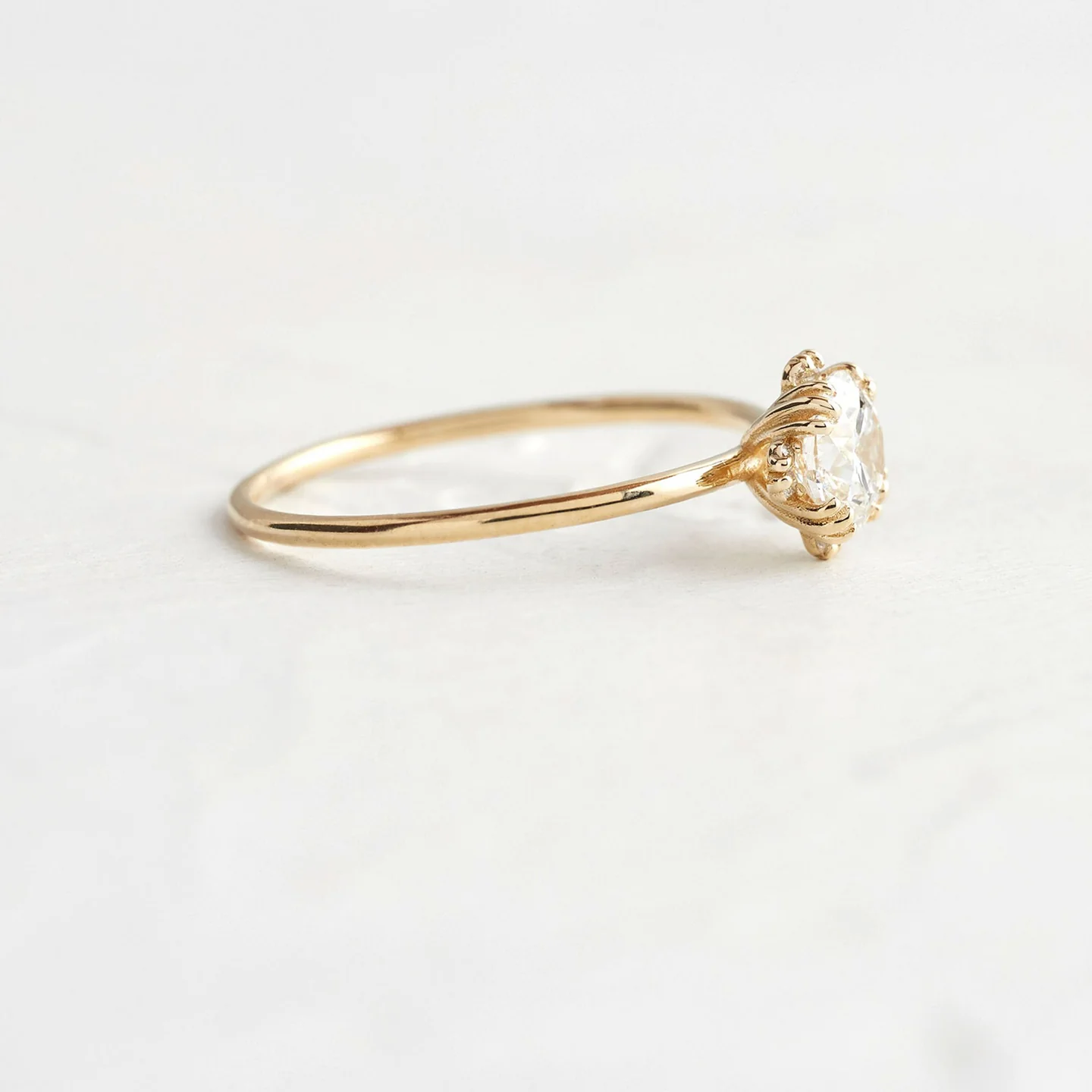 0.7CTW Round Cut Moissanite Engagement Ring customdiamjewel