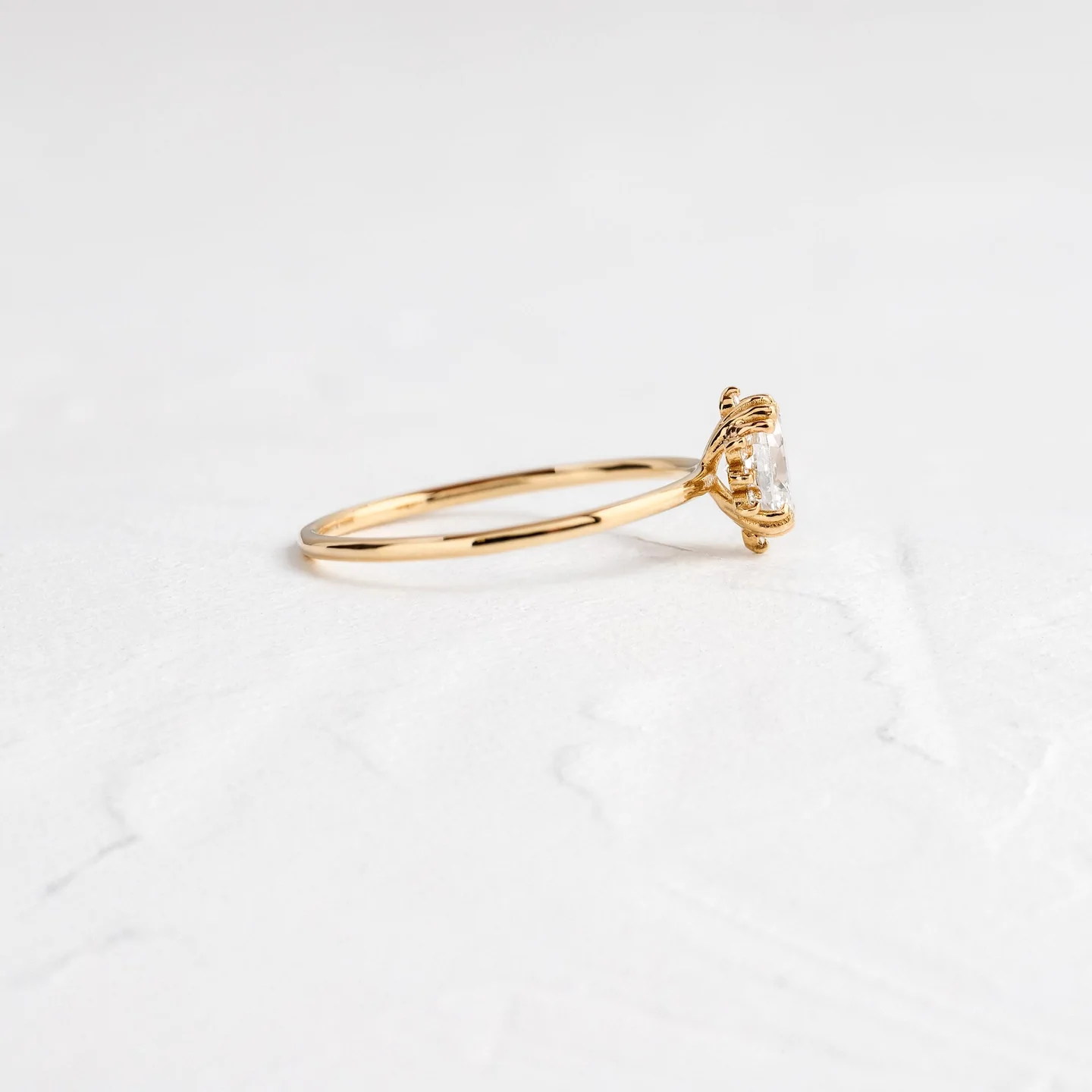 0.5CTW Oval Cut Halo Set Moissanite Engagement Ring customdiamjewel