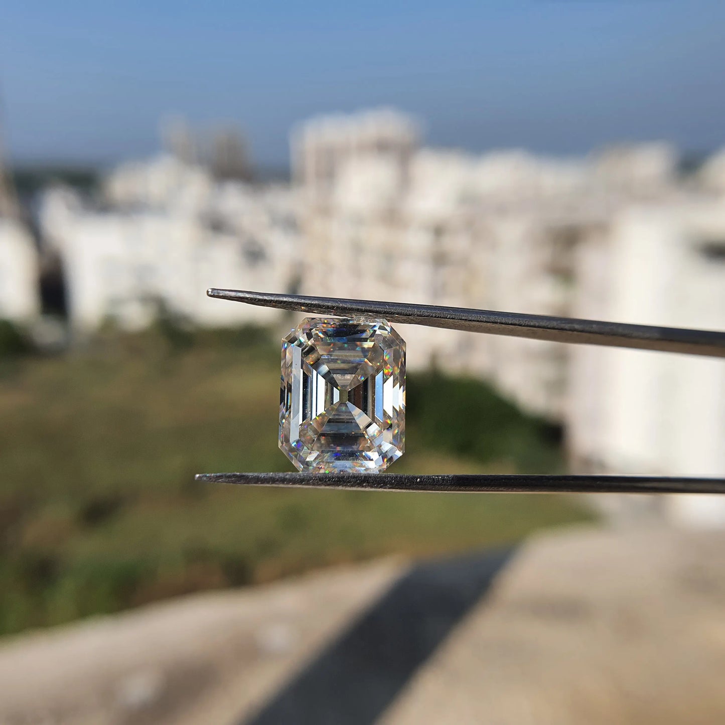 2.10CT Old Mine Emerald Cut Loose Moissanite customdiamjewel