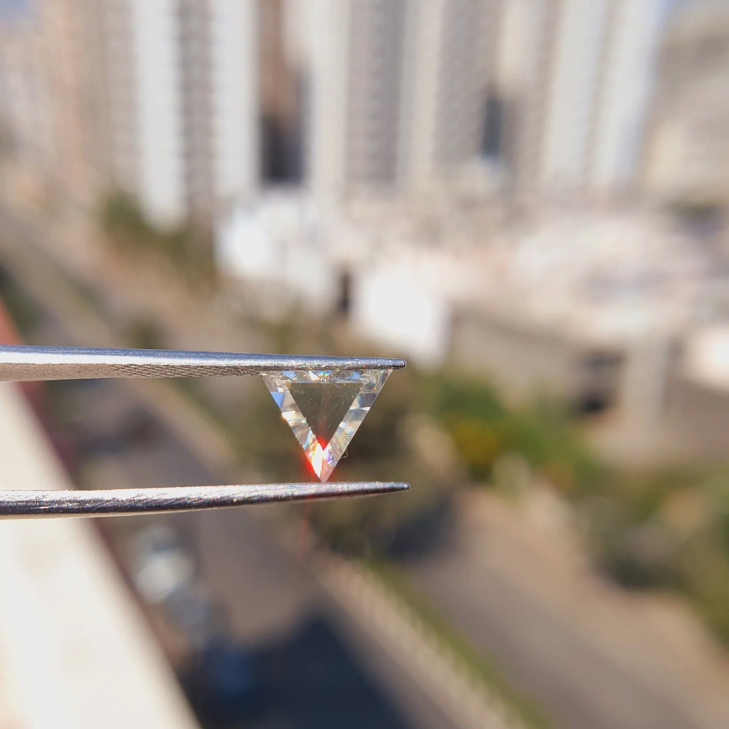 0.68CT Antique Triangle Cut Loose Moissanite customdiamjewel