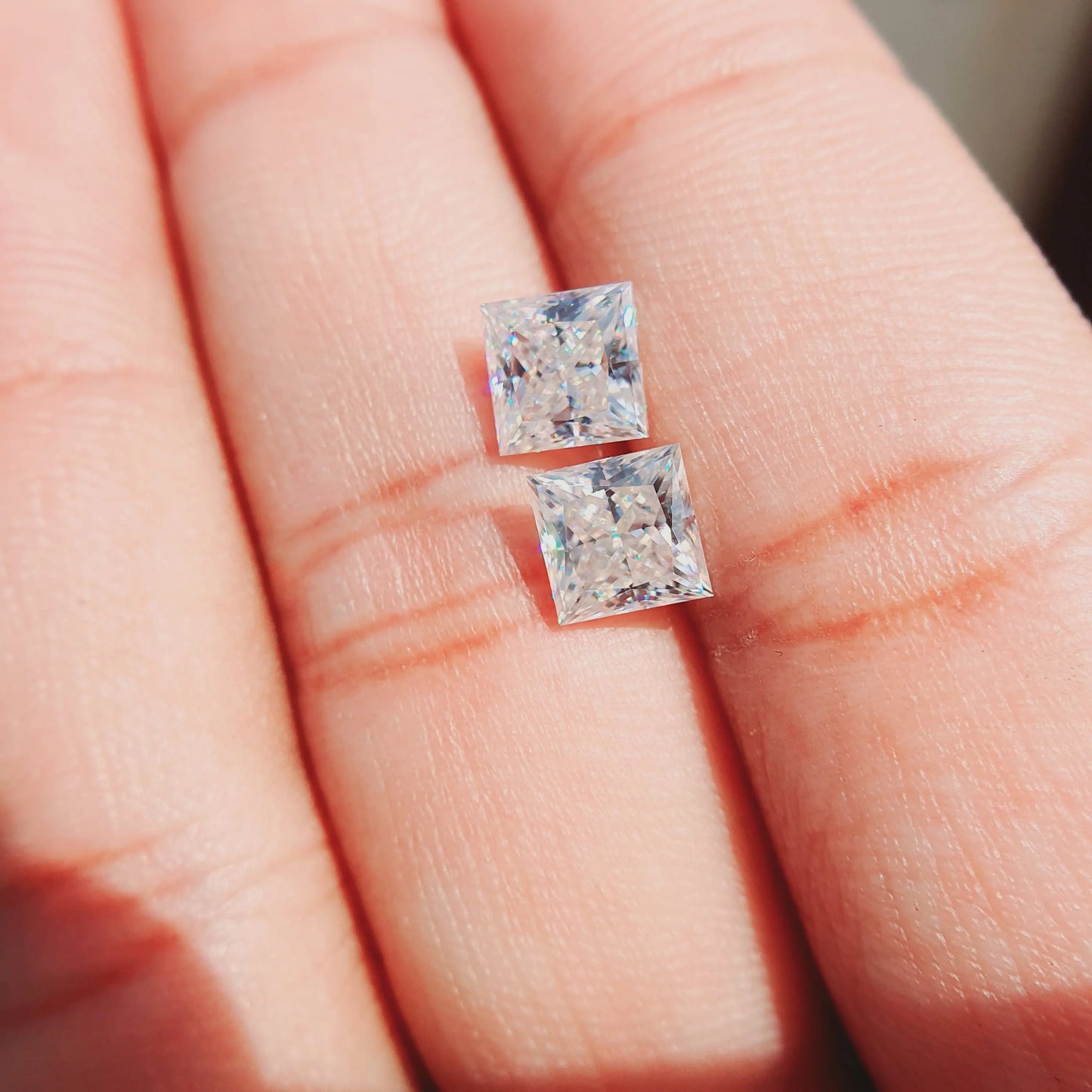 2.08CT Unique Princess Cut Loose Moissanite customdiamjewel