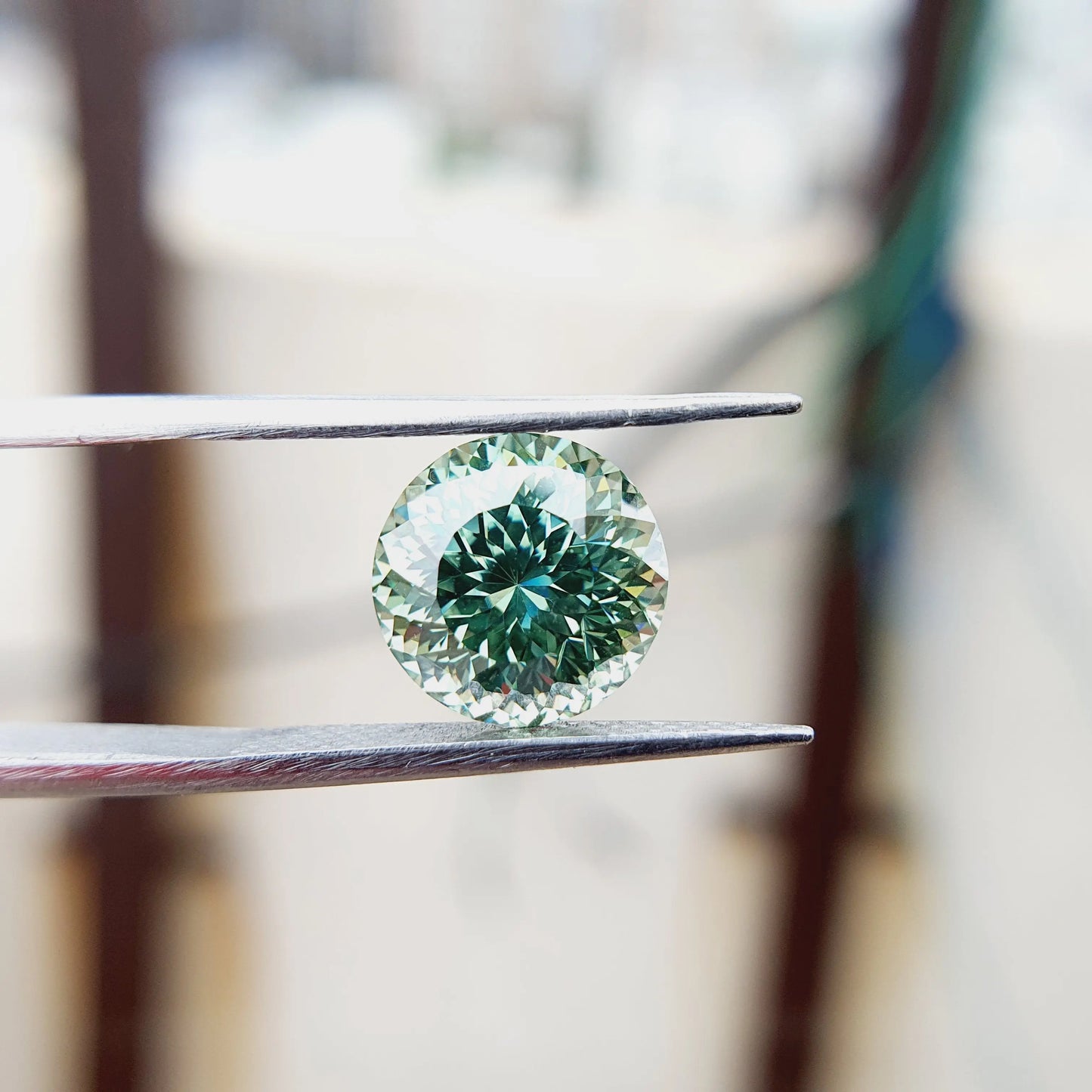 1.50CT Green Portuguese Cut Loose Moissanite customdiamjewel