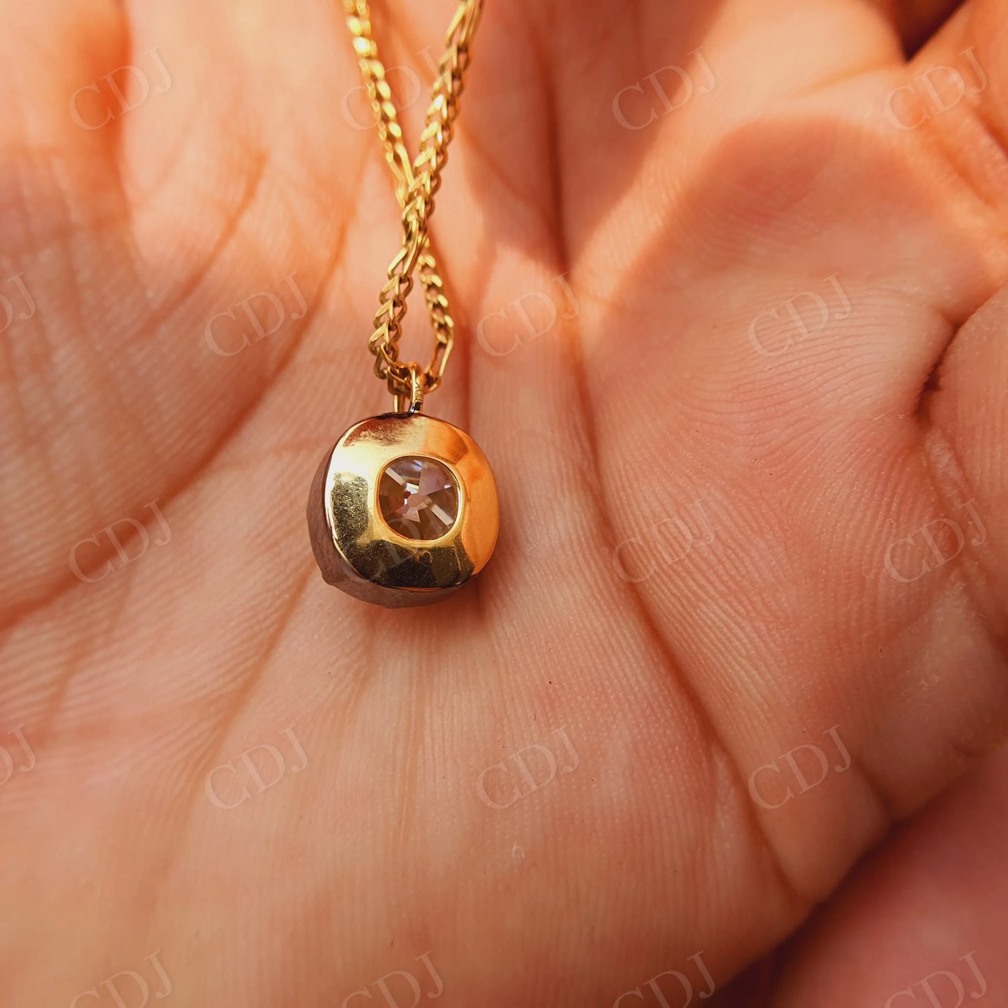 4.0CT Cushion Cut Solitaire Moissanite Pendant customdiamjewel