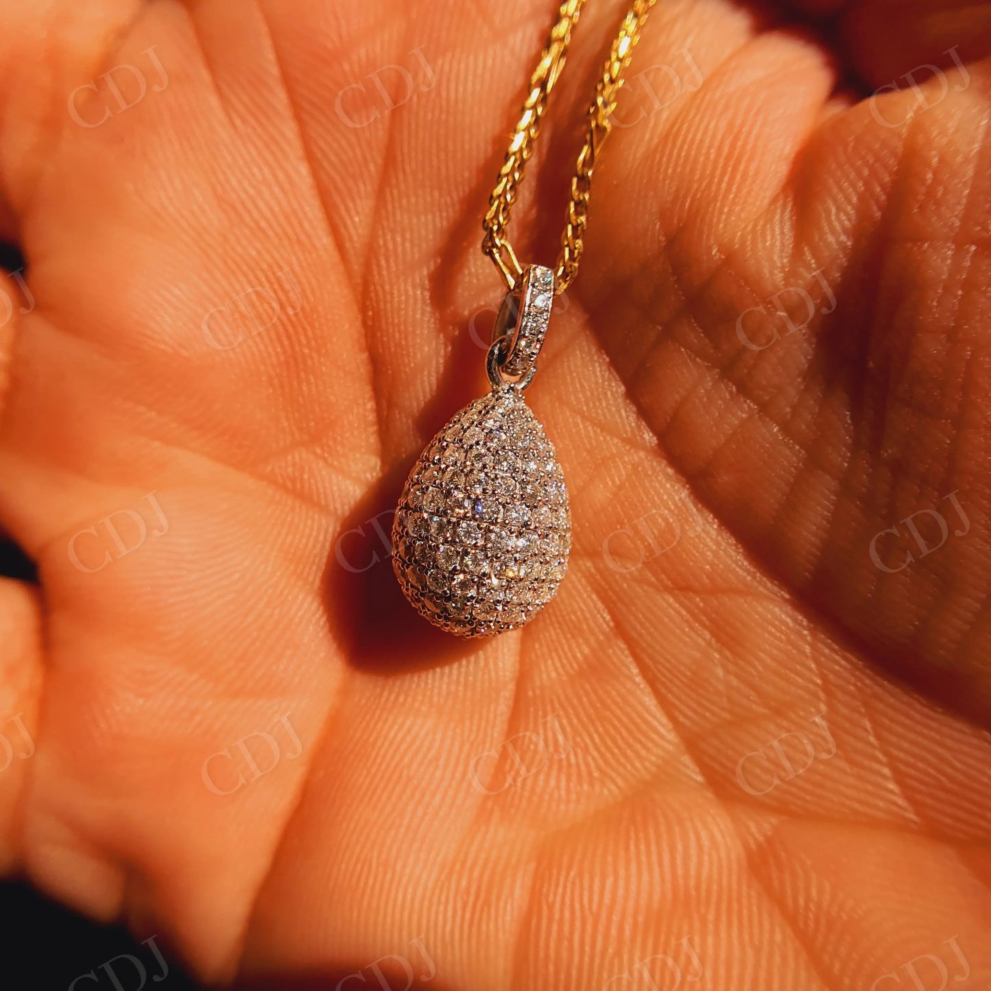 2.20CTW Full Cluster Moissanite Pendant customdiamjewel