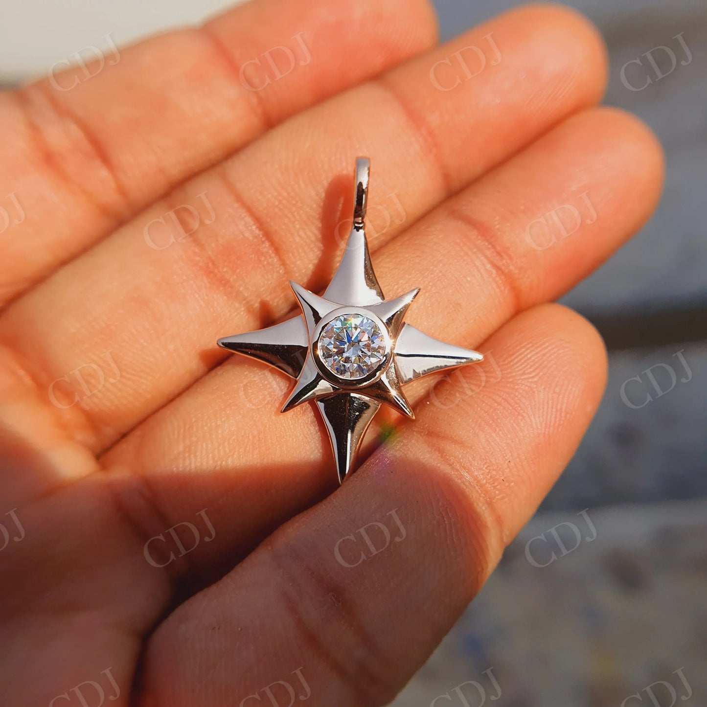 Starburst Moissanite Pendant customdiamjewel