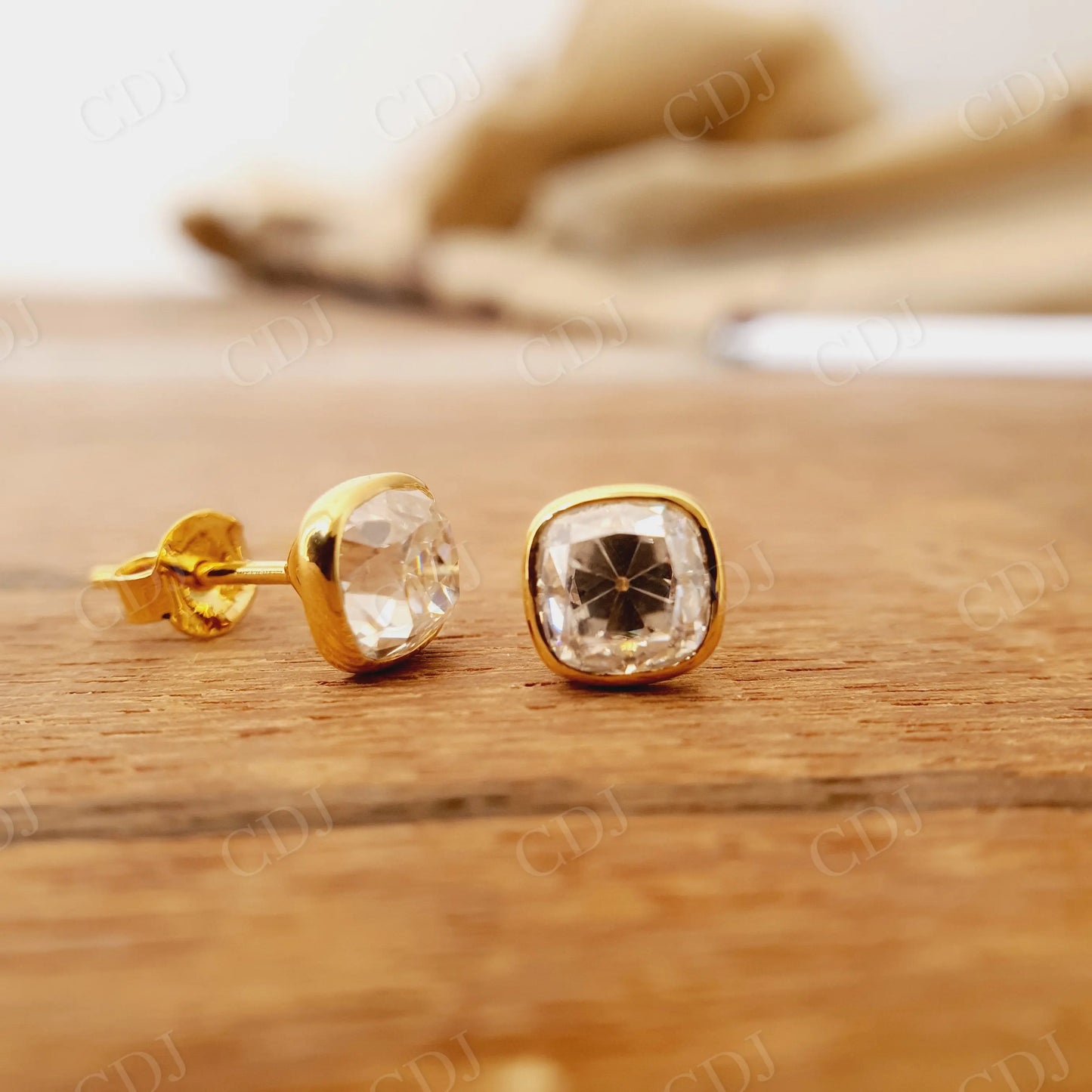 1.70 CTW Cushion Cut Moissanite Engagement Earrings customdiamjewel