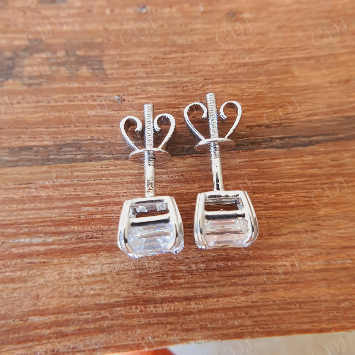 1.50CTW Asscher Cut Moissanite Earrings customdiamjewel