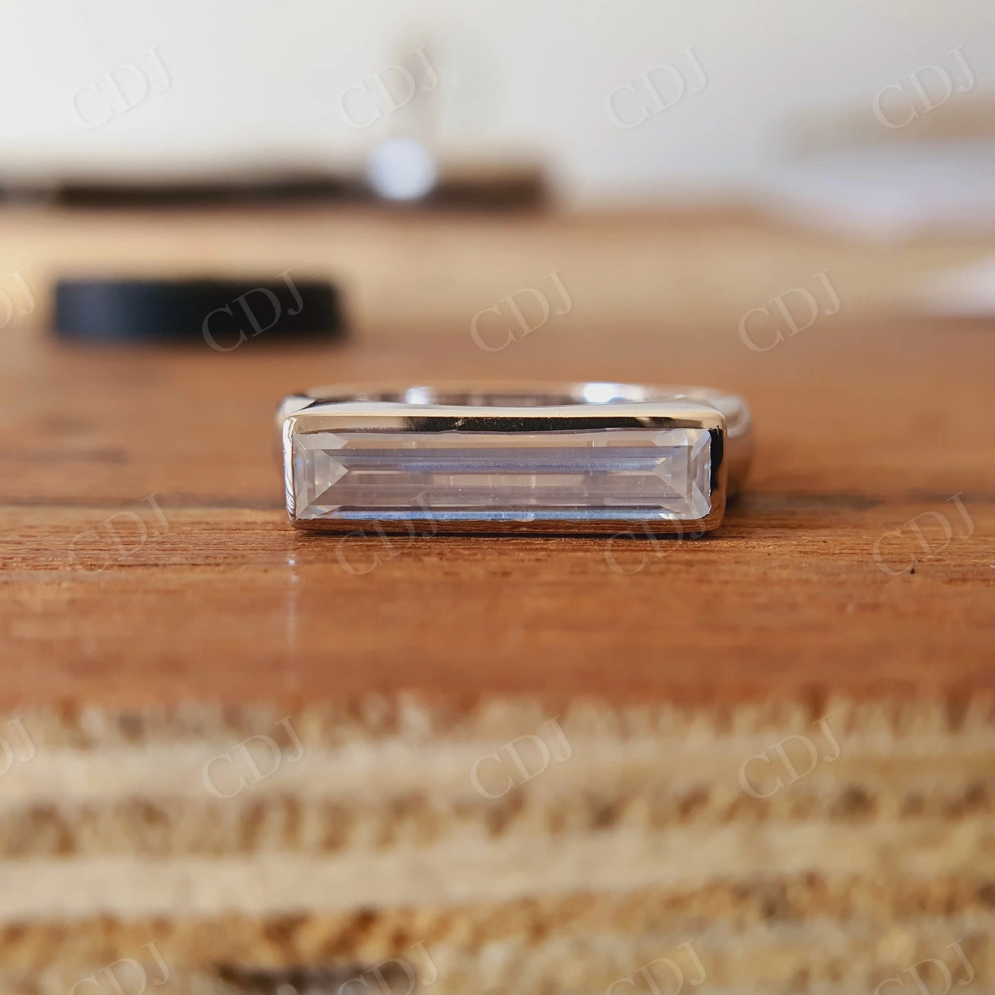 1.50CT Baguette Cut Solitaire Moissanite Engagement Ring customdiamjewel