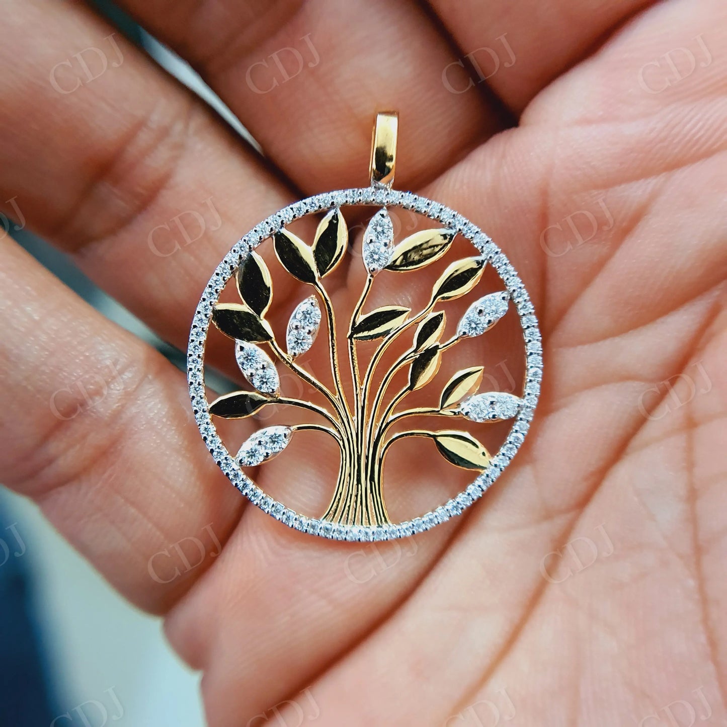 Nature Inspired Moissanite Pendant customdiamjewel