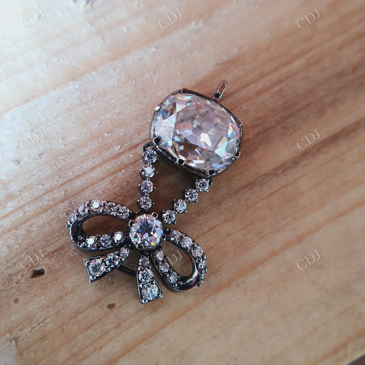 Antique Style Inspired Moissanite Pendant customdiamjewel