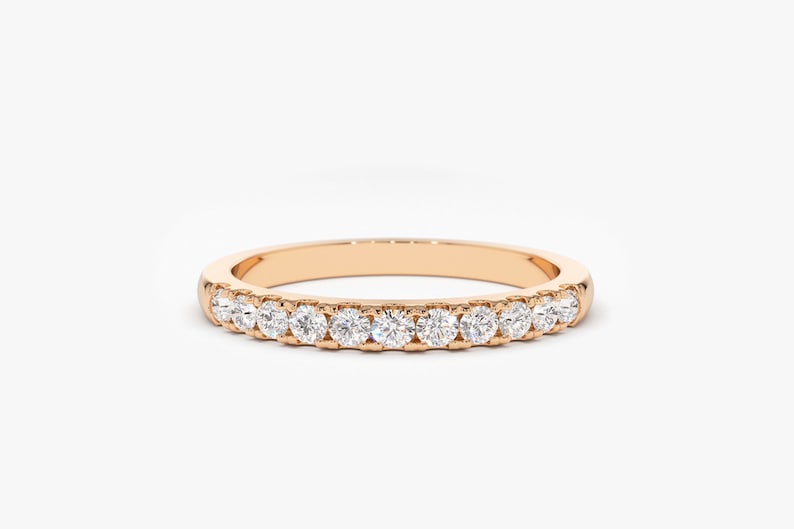 0.33CTW Natural Diamond Solid Gold Antique Stackable Band customdiamjewel 10 KT Solid Gold Rose Gold VVS-EF