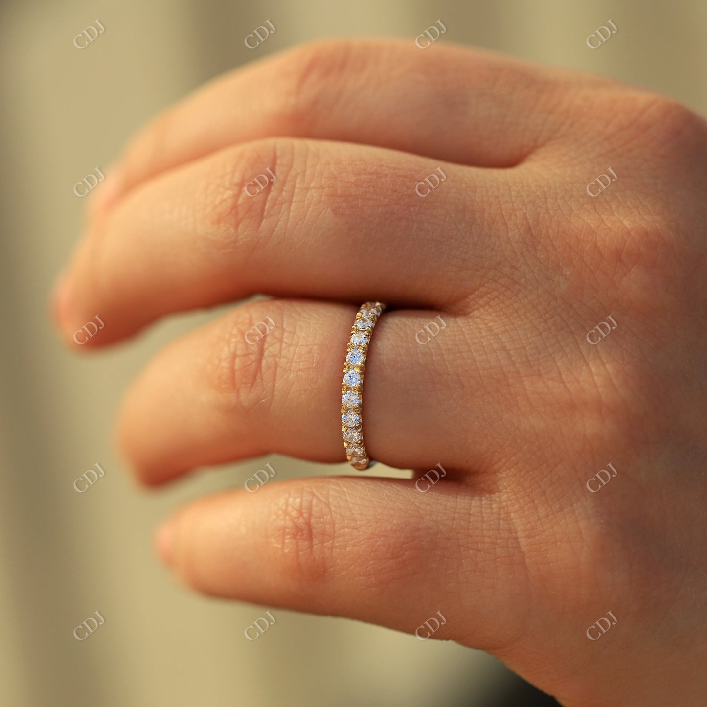 0.50CTW Half Eternity Lab Grown Diamond Wedding Band customdiamjewel
