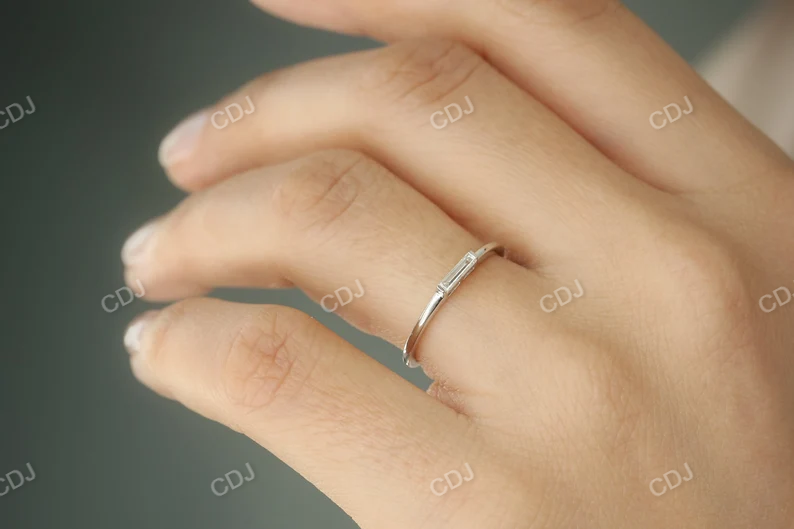 0.20CTW Baguette Lab Grown Diamond Engagement Ring customdiamjewel