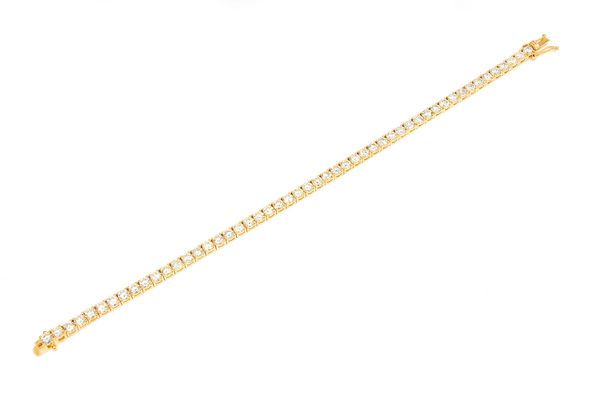Iced Out Prong Set Tennis Diamond Bracelet customdiamjewel