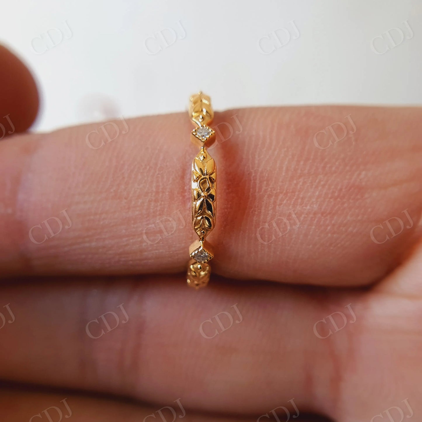 Round Cut Full Eternity Moissanite Wedding Band customdiamjewel