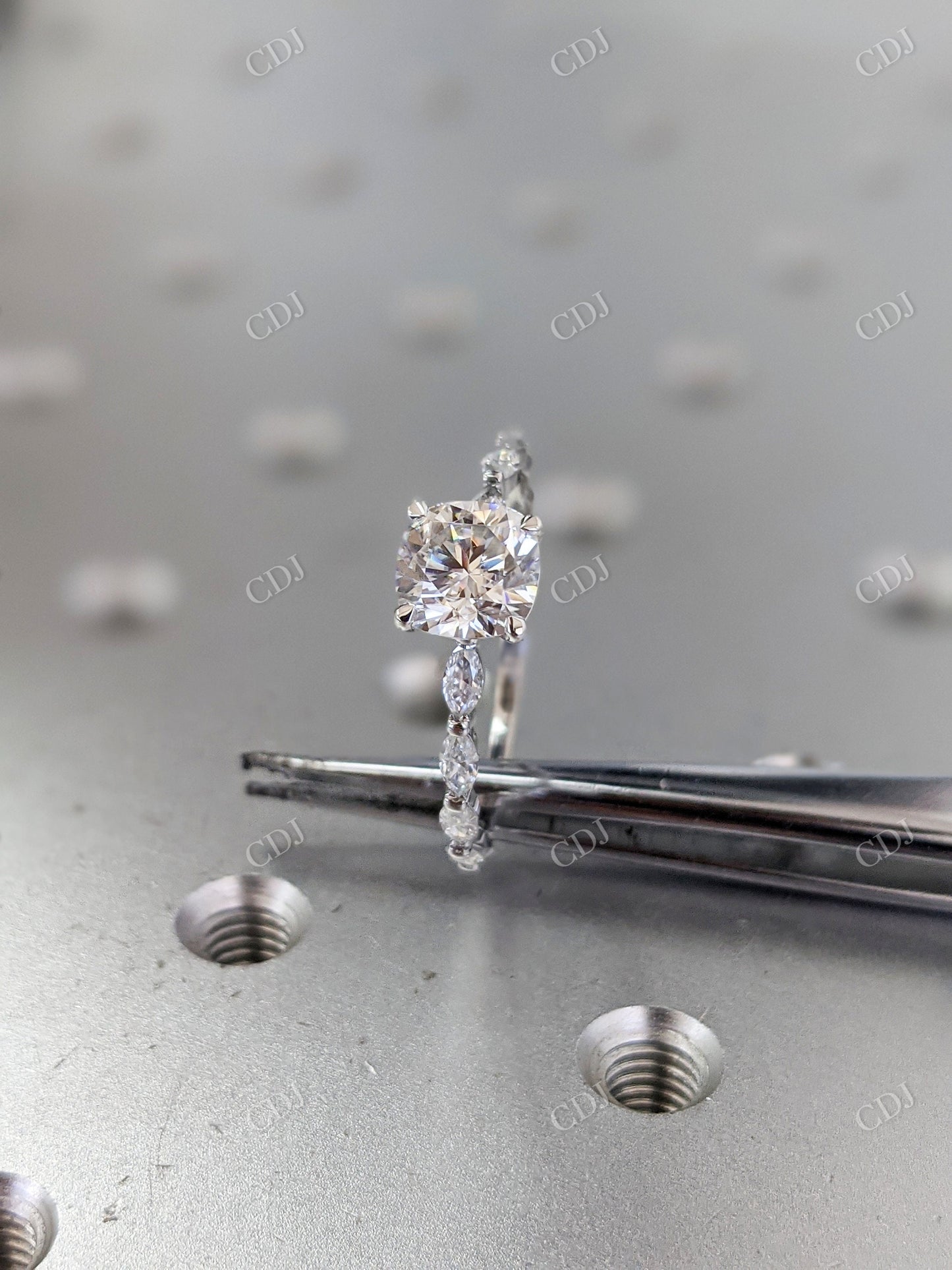 2.80CTW Cushion Cut Moissanite Engagement Ring customdiamjewel