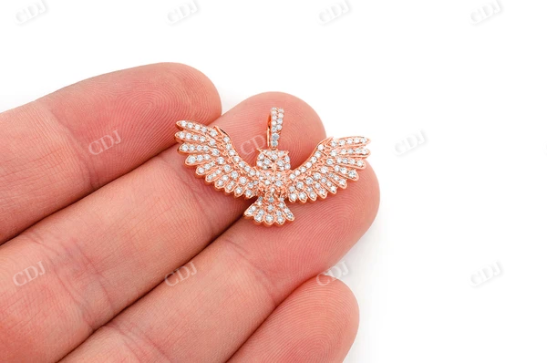 0.75CTW Diamond Owl Pendant customdiamjewel