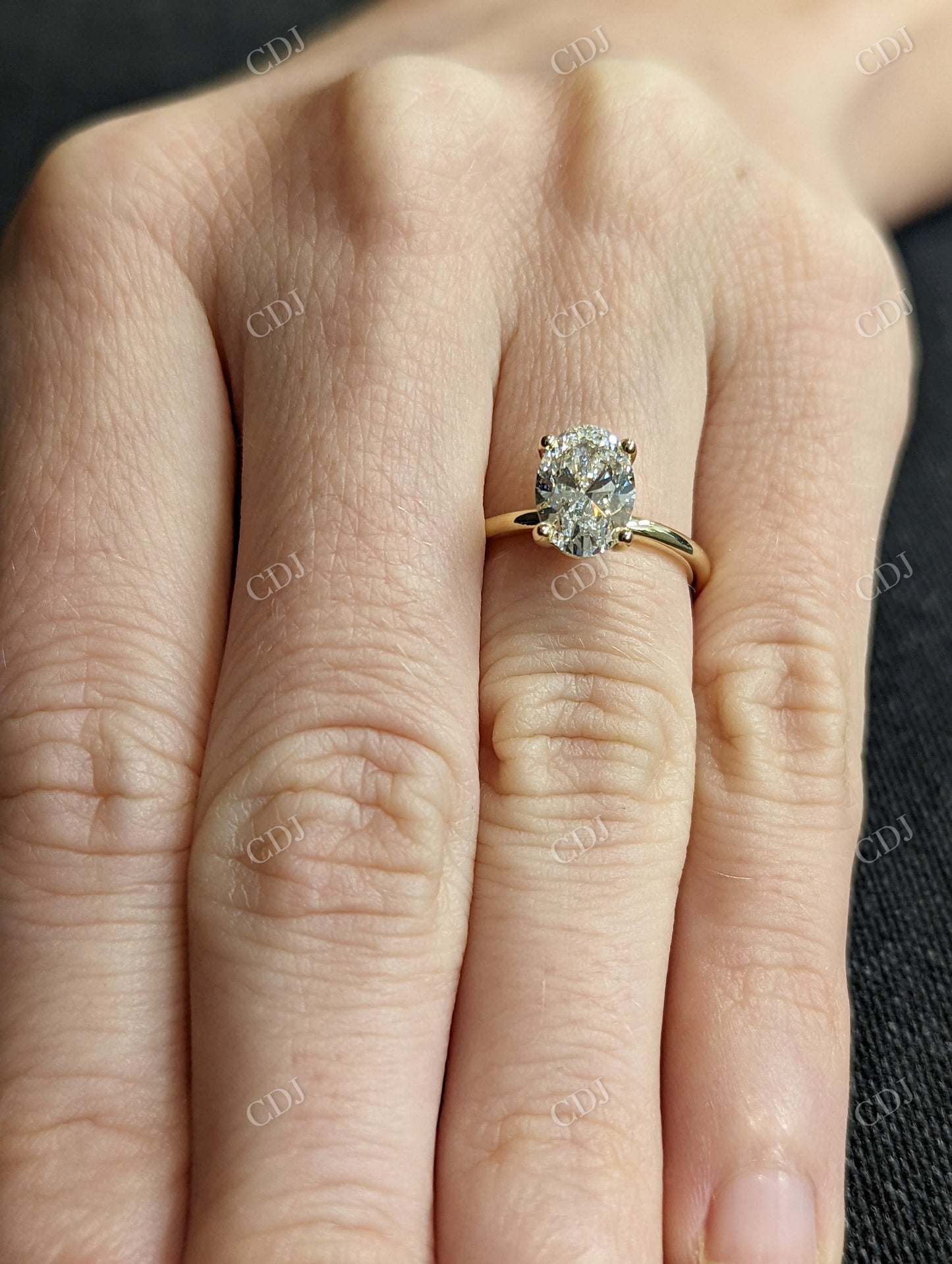 1.50CT Oval Cut Moissanite Solitaire Engagement Ring customdiamjewel
