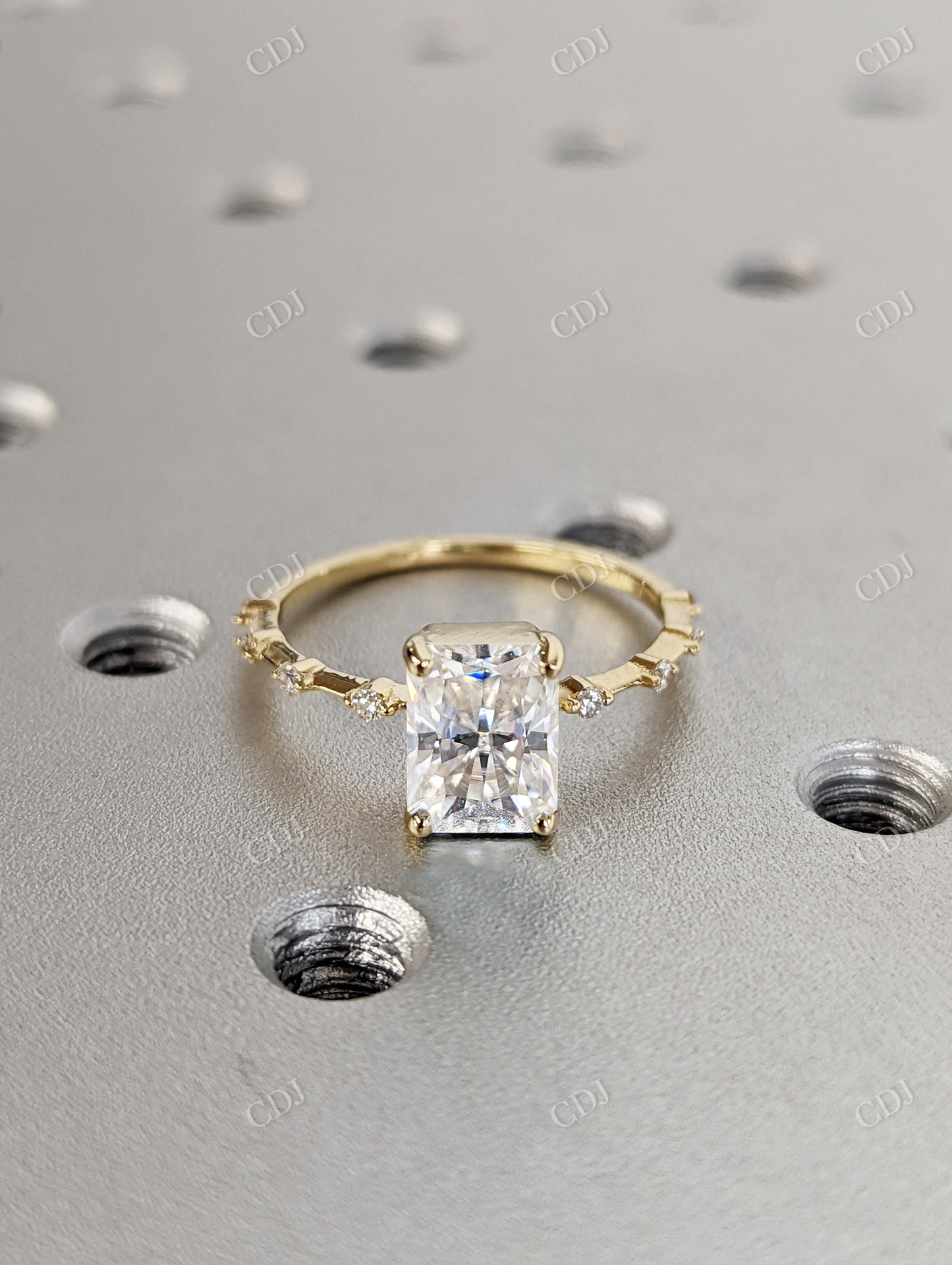 1.60CTW Radiant Cut Moissanite Engagement Ring customdiamjewel