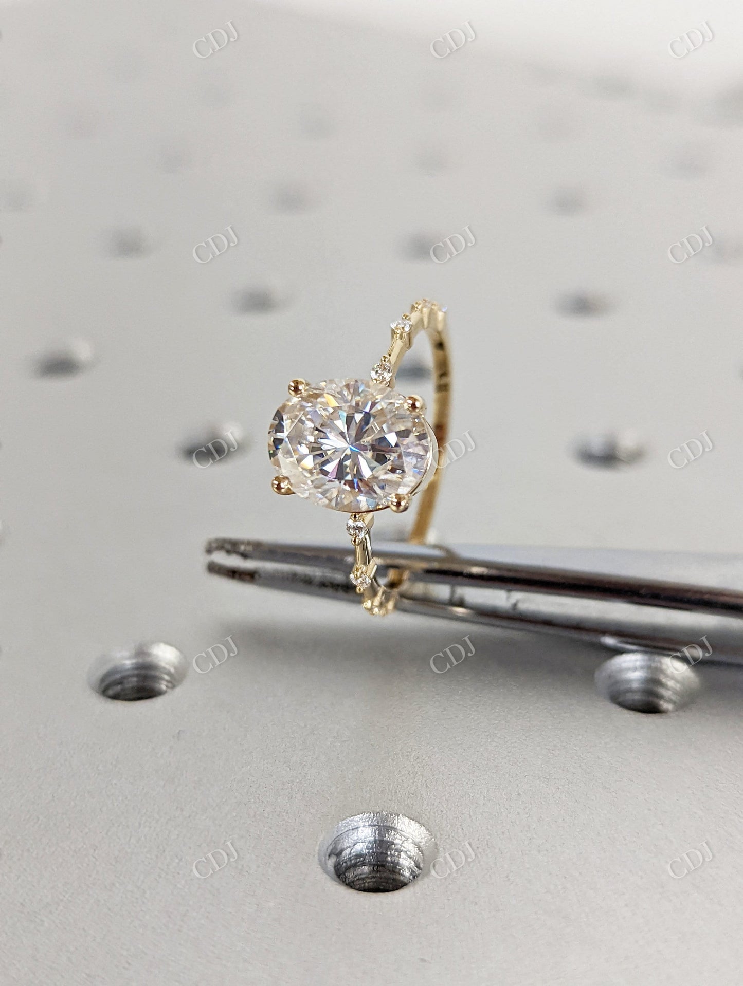 2.60CTW Oval Cut Moissanite Engagement Ring customdiamjewel