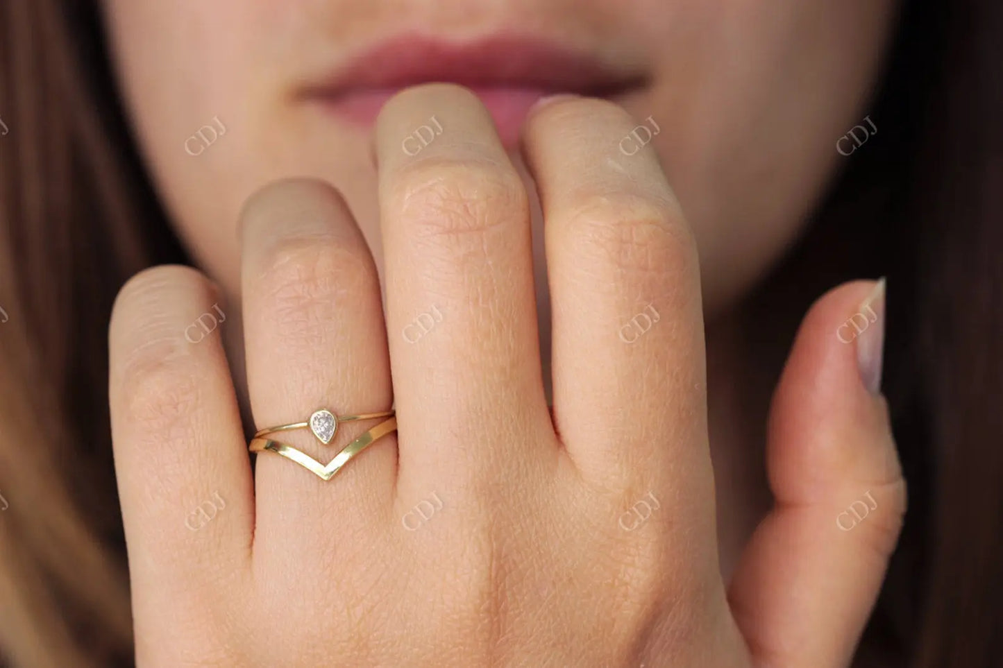 Plain Chevron Wedding Band For Woman customdiamjewel