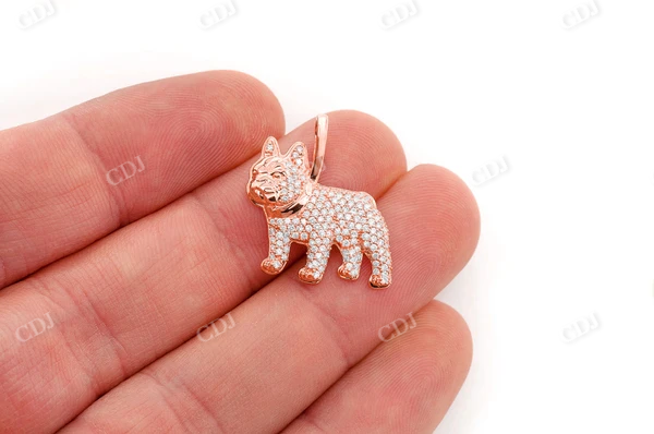 0.50CTW Bulldog Diamond Pendant customdiamjewel