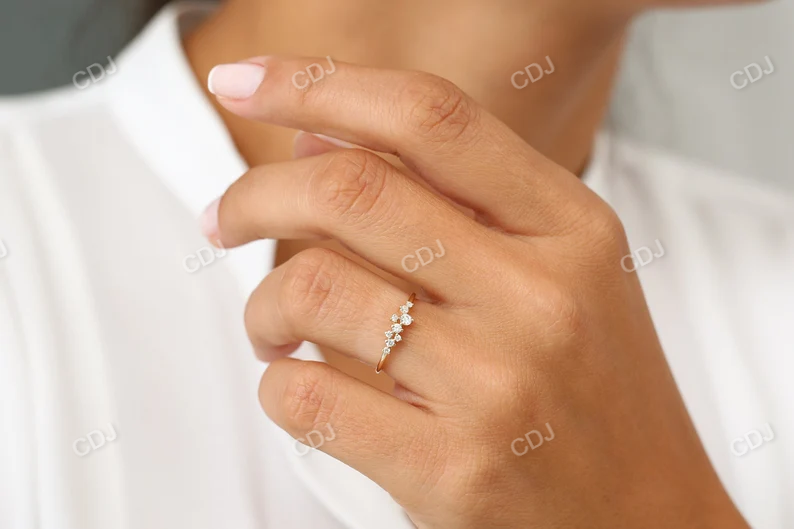 0.30CTW Lab Grown Diamond Handmade wedding Band customdiamjewel