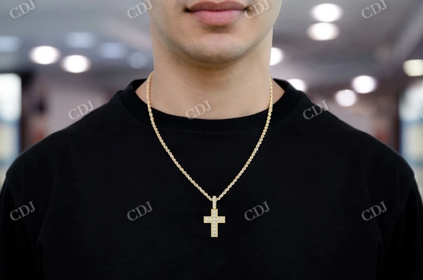 1.40CTW Border Cross Round Diamond Pendant customdiamjewel