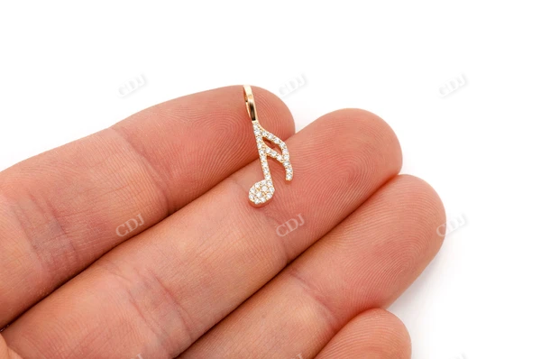 0.15CTW Diamond Music Note Pendant customdiamjewel