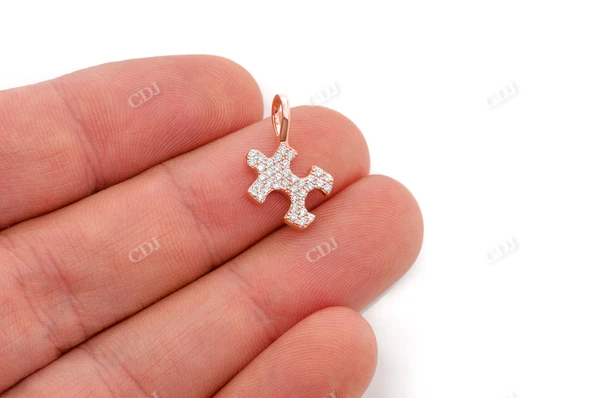 0.25CTW Round Diamond Puzzle Piece Pendant customdiamjewel