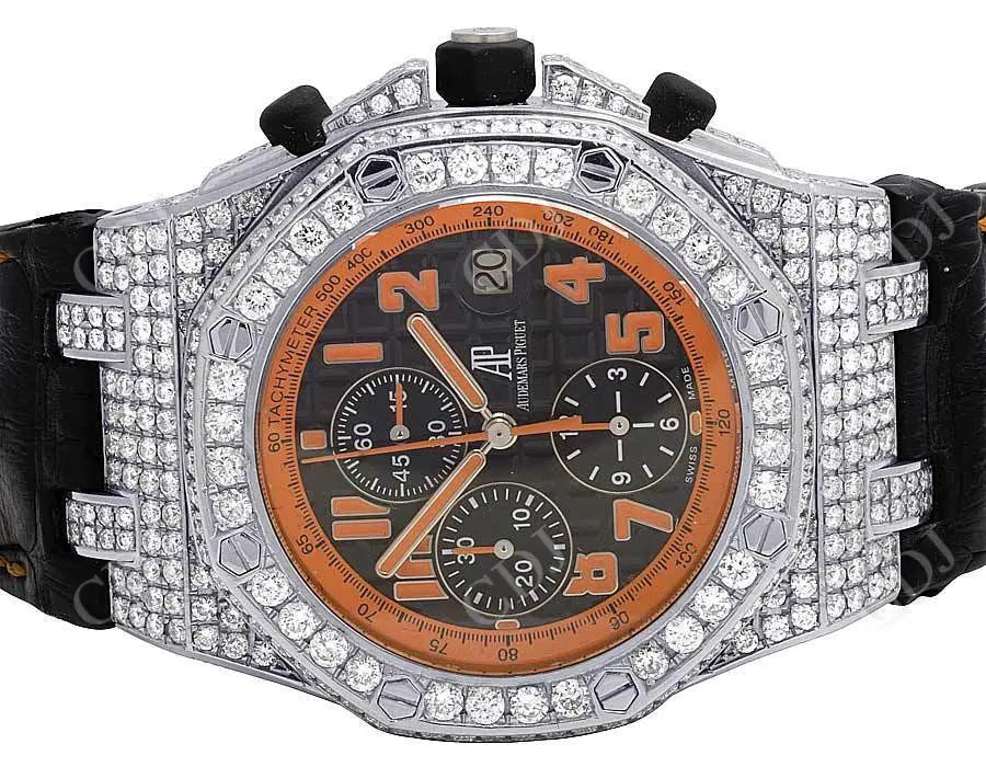 Bling's Men's 41 MM AP Custom Lab Diamond Watch For customdiamjewel