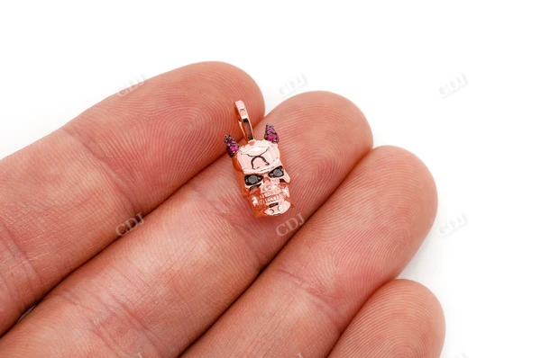 0.15CTW Devil Horned Skull Pendant customdiamjewel