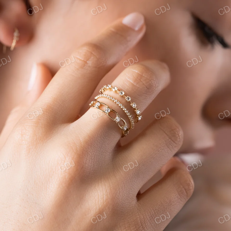 Linked Eternity Natural Diamond Wedding Band customdiamjewel