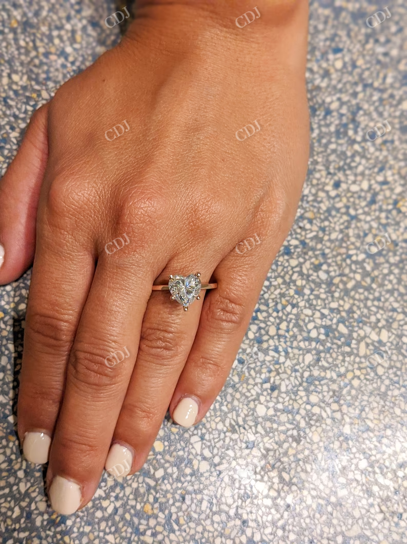 2.5CT Heart Cut Moissanite Diamond Wedding Ring customdiamjewel