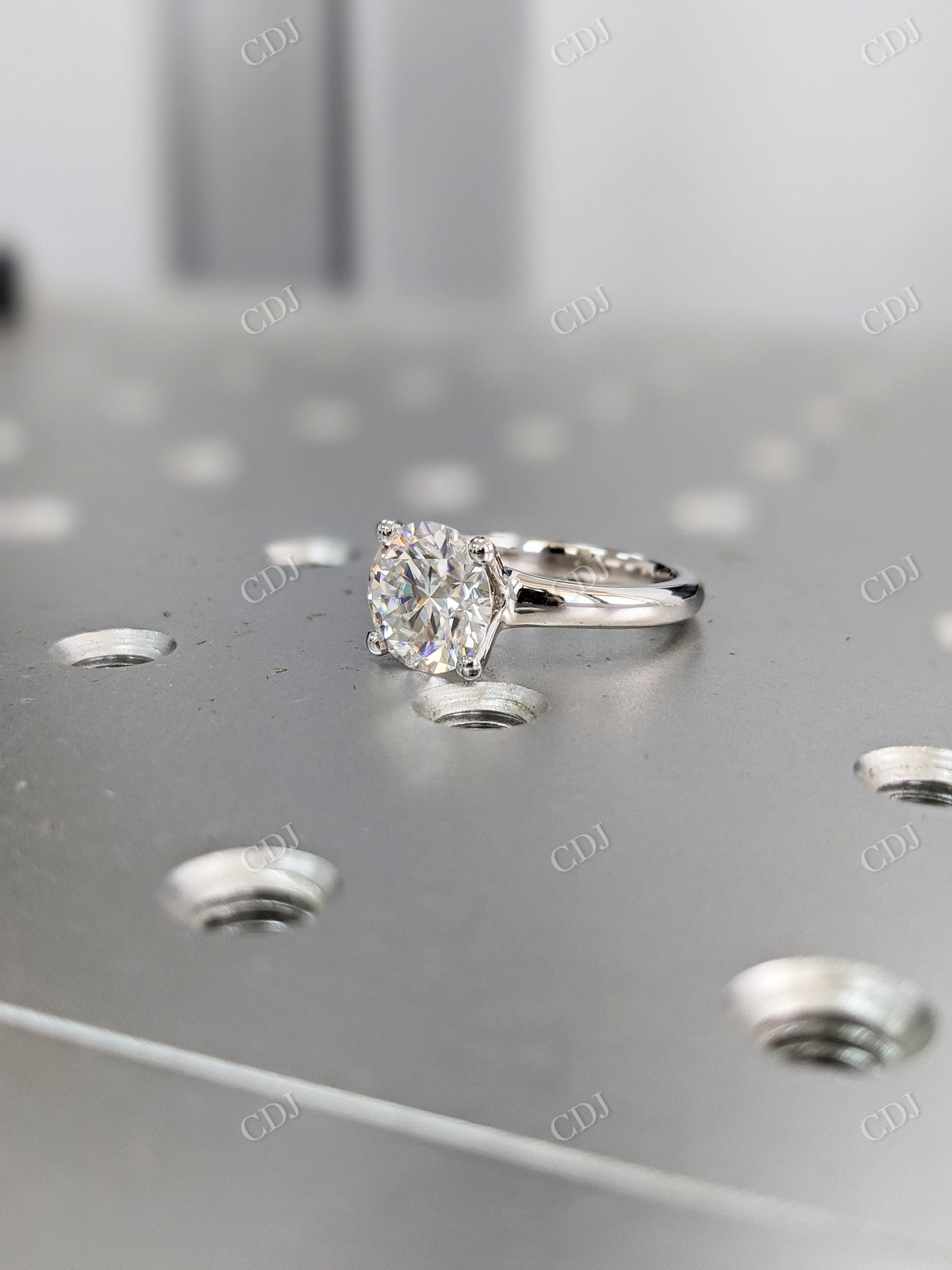 2.50CTW Round Moissanite Solitaire Engagement Ring customdiamjewel