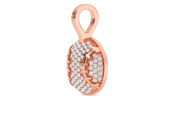 0.33CTW Cluster Diamond Baseball Pendant customdiamjewel