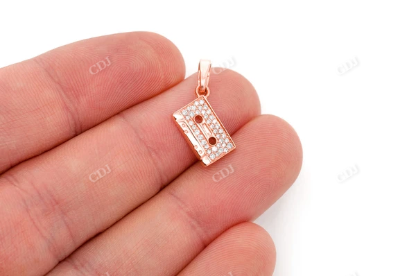Round Diamond Music Cassette Pendant customdiamjewel