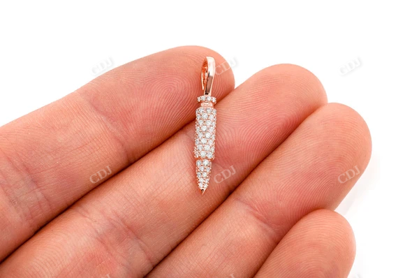 Cluster Diamond Mini Bullet Moissanite Pendant customdiamjewel