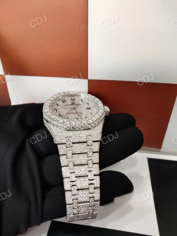 Full White Iced Out Luxury Wrist Watch customdiamjewel