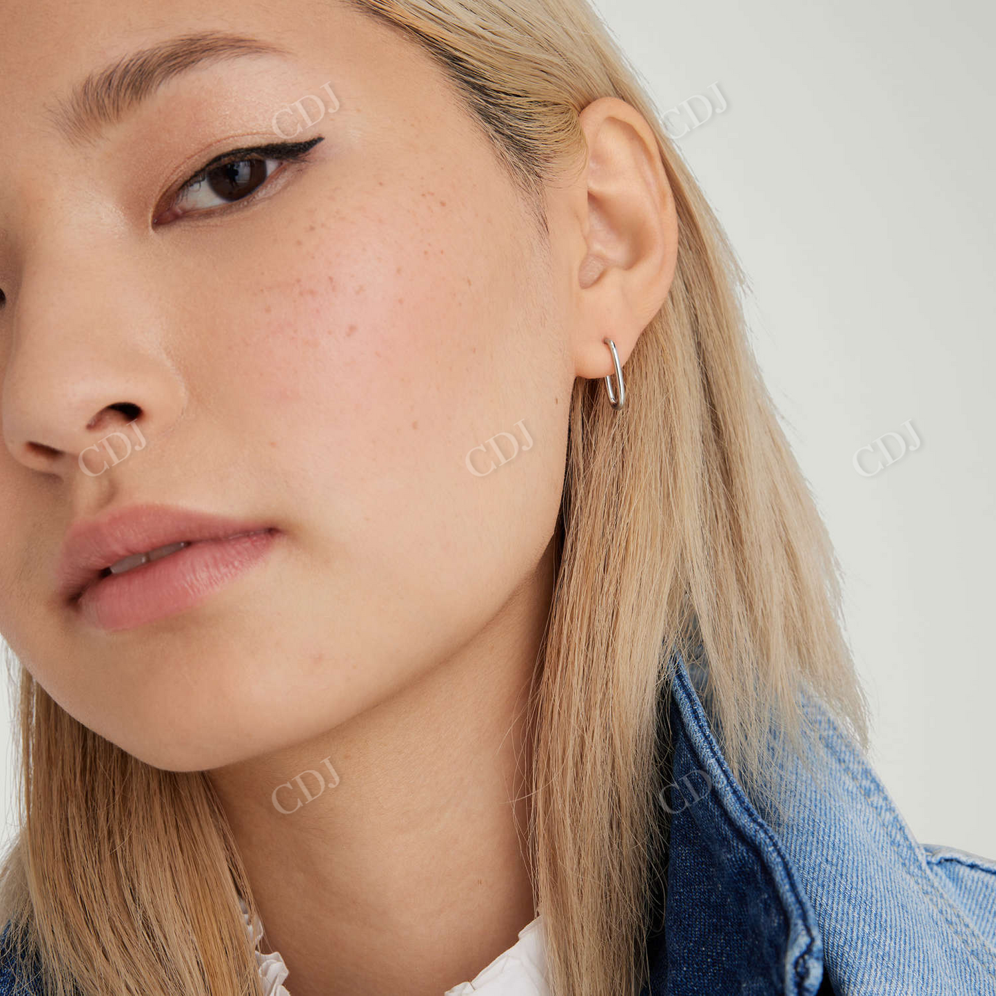 14K Gold Paperclip Oval Shaped Earrings customdiamjewel