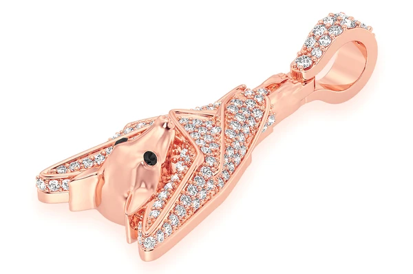 0.75CTW Diamond Hanging Bat Pendant customdiamjewel