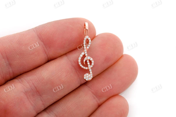 0.25CTW Treble Clef Music Diamond Pendant customdiamjewel