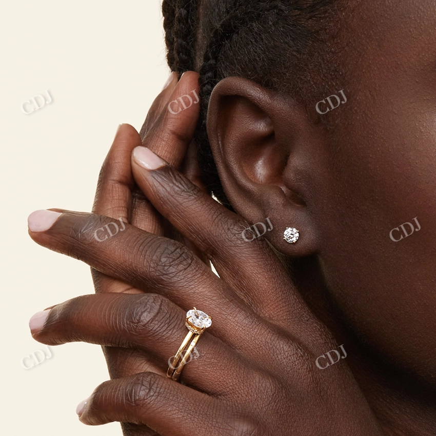 2.06CTW Lab Grown Diamond Hidden Halo Engagement Ring customdiamjewel