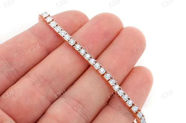 Hip Hop Oval Cut Solid Yellow Gold Diamond Tennis Bracelet hip hop jewelry customdiamjewel