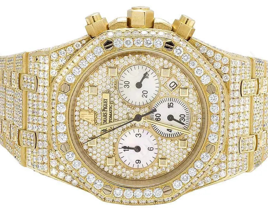 AP Moissanite Custom Iced Out Men's Wrist Watch customdiamjewel