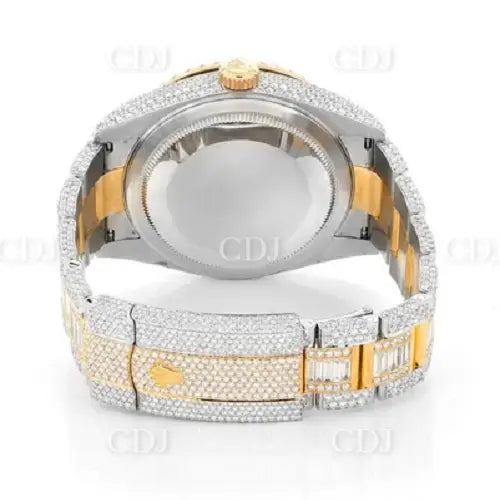 Two Tone High Quality Iced Out Rolex Diamond Watch customdiamjewel