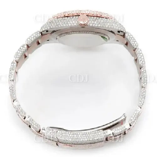 41MM Rose White Hip Hop Rolex Classic Diamond Watch customdiamjewel