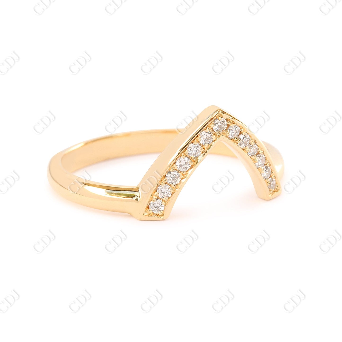 0.15CTW Round Lab Grown Diamond Nesting Wedding Ring customdiamjewel
