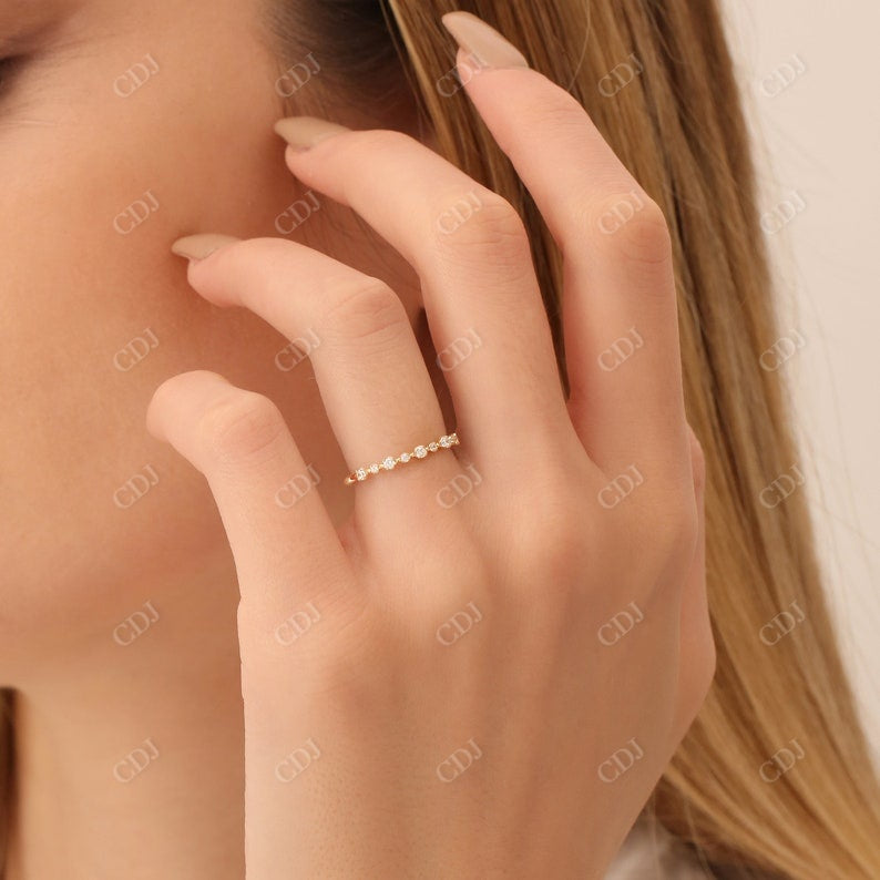 0.18CTW Dainty Lab Grown Diamond Wedding Band customdiamjewel