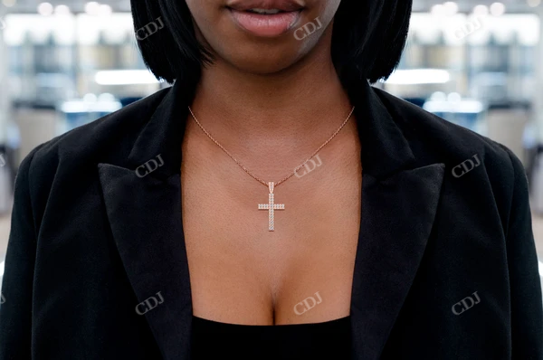0.80CTW Two Row Cross Pendant customdiamjewel